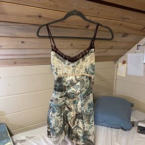 Maurices Floral Lace Trim peplum tank